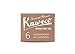 Kaweco Fountain Pen Ink Cartridges Caramel Brown Pack of 6 | Premium Ink with Short Standard Cartridges in Brown | Vegan Cruelty Free Water Soluble Calligraphy Lettering Writing