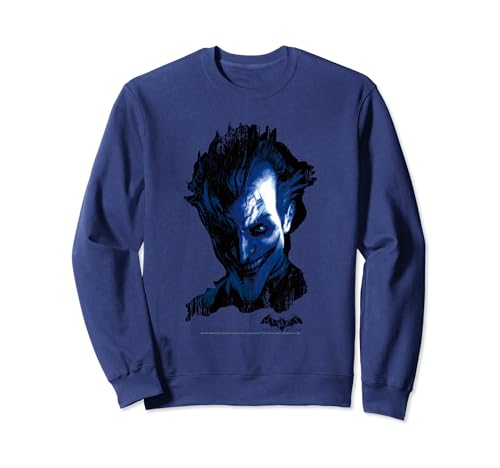 Batman Arkham Asylum Joker Face Distress Sudadera