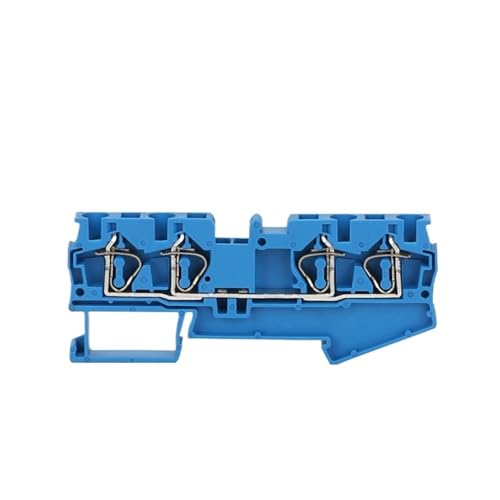 Bornier ST4-QU BLUE à 4 conducteurs pour rail DIN - Lot de 10 pièces