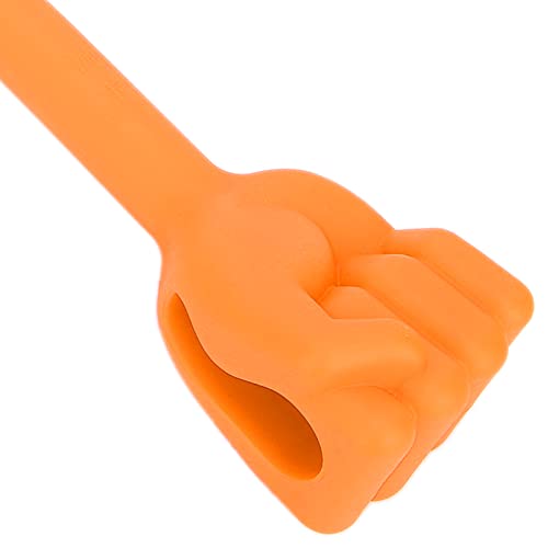 Manual Back Massagers, Massage Stick Hammer, Silicone Massage Hammer with Anti-Slip Long Handle, Fist Massager for Back Legs Arms Neck Shoulder Pain Relief(orange) - Thumbnail 5