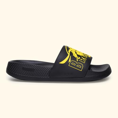 Image of YOHO Batman: Dark Knight Sliders for Men, Comfortable and Lightweight Slides, Footwear for Man & Boys, Official WB Superhero Merchandise -004