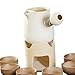 SiaBiced Clay Teapot with Cups and Rope Handle for Tea at Home Or Restaurants, S White