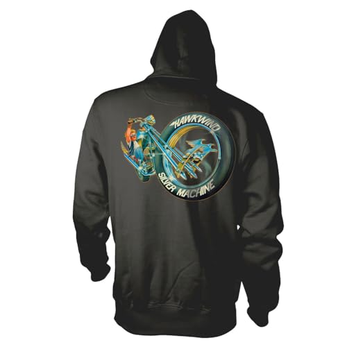 Sweat à capuche Hawkwind argenté grande taille XXXL Plastichead - 3