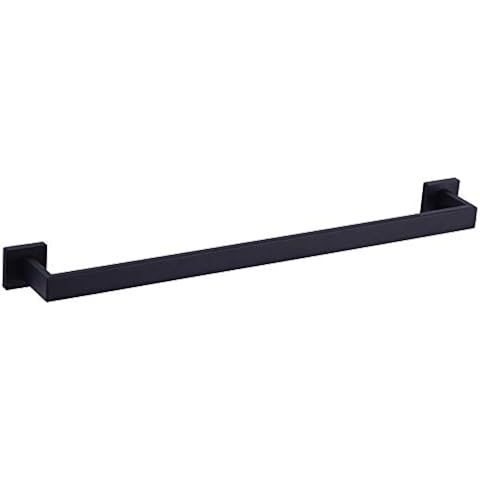 BEIGEEWY Bath Towel Bar 24-Inch Stainless Steel Towel Holder Modern Bathroom Accessories Wall Mounted, Matte Black Cover