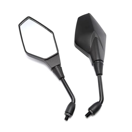 UJSSET Universal 10mm Motorrad Rückspiegel Schwarz Roller Seite Spiegel Für Y&amaha Aerox 50 155
