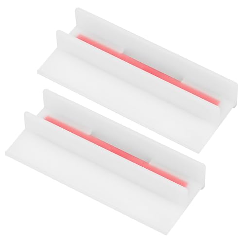 M6221 Sliding Shower Door Bottom Guide Shower Door Track Guides with 5/8 in Channel - Plastic Sliding Shower Door Bottom Guide Track for Sliding Shower Door (Top Hung) Tub Enclosure Systems 2pcs