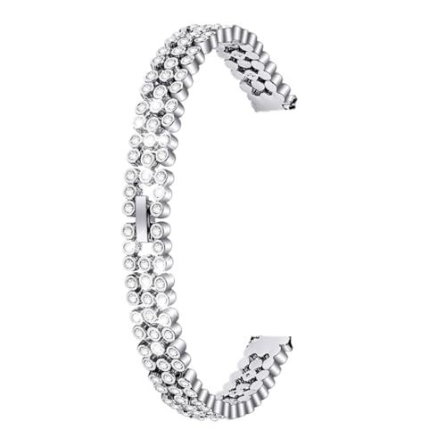 Silver Rhinestone Strap Watchband Elegant Replacement Band for Wrist and Stylish Accessory