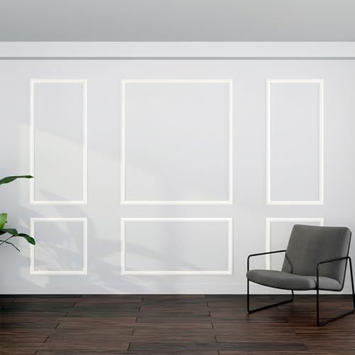 Peel and Stick Wall Molding Kit – Pre-Cut Wainscoting Panels,