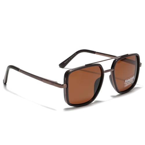 Big Frame Sunglasses Polarized Tr90 Half Metal Unisex Square Sun Glasses Sun Shades Uv4003