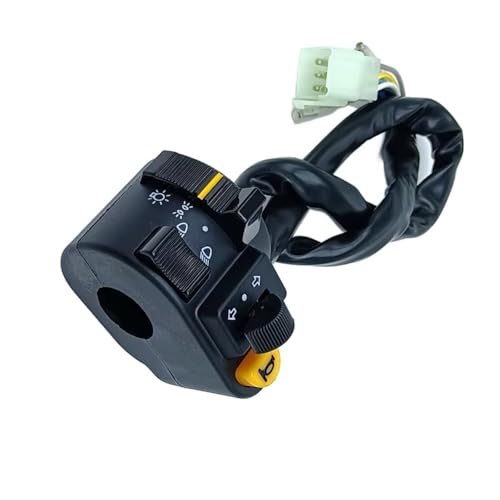 Interrupteur de guidon moto 7/8 pouces pour commande de klaxon clignotant et phare universel 12V