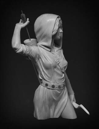 XINGCHANG 1/10 Resin Bust Model Kits Archer Unassembled unpainted - Image 3