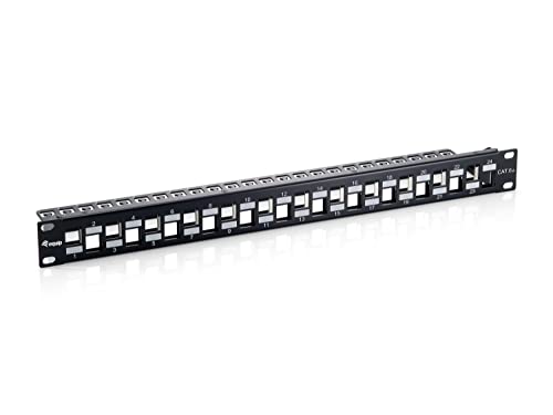 Panneau de brassage 24 ports RJ45 Cat6a Equip 19" blindé, la robustesse du métal noir