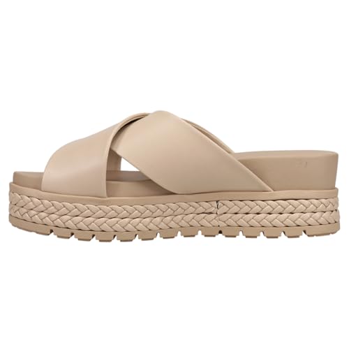 MIA Womens Kornelia Platform Slide Casual Sandals Casual Low Heel 1-2" - Beige3