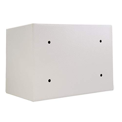 16L Digital Steel Safety Box Safe Electronic Security Coffer Safety Deposit Box 2 Manual Override Keys-Protect Money with Keypad Idea for Home Office Cash Money Passports White