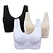 Produktbild CRRE Sport BH Damen BH 3er Set Wohlfühl Bustier Tops | Bügelloser Soft Bra | schwarz, weiß, beige