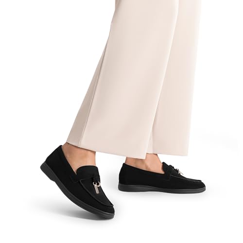 Image of DREAM PAIRS Women's Loafers Suede Loafer Slip-on Comfortable Casual Dressy Business Work Shoes with Arch Support