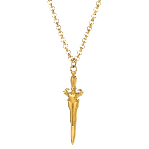 Collier épée katana argent 925 gothique vintage pour homme et femme