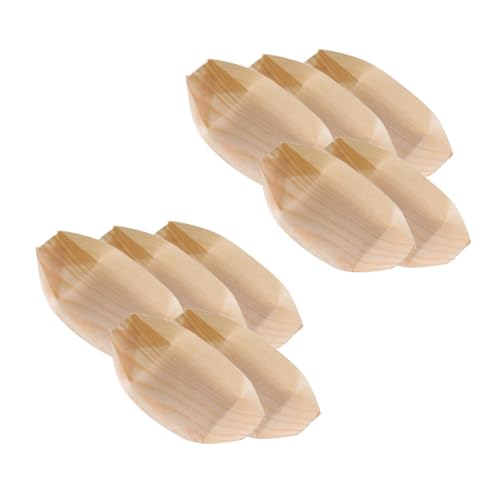 Plato desechable para sushi de madera 60 unidades miniatura 1