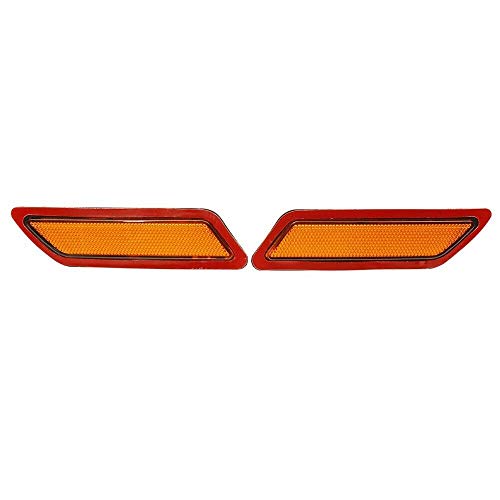 Image of Bumper Crystal Smoke Reflector Side Marker Lights 2011-2015 For BMW F30 F31 3-Series Base Model (Amber)