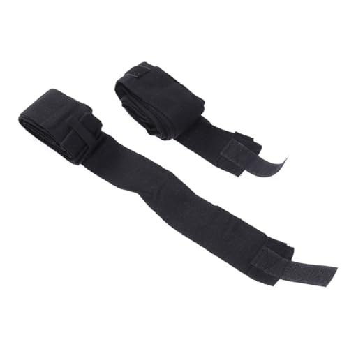 GOOHOCHY 1Pair Cotton Boxing Hand Wraps Black Wrist Straps for Hand Protection Durable and Comfortable Hand Wraps for Training and Competition