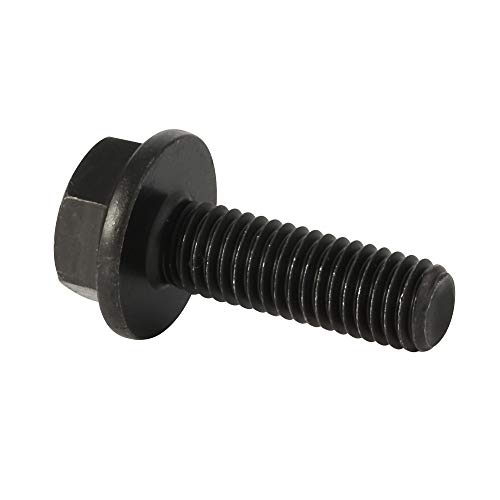 M8 x 30mm Flanged Hex Head Bolts Flange Hexagon Screws, Full Thread, Alloy Steel, Black Oxide Finish, Quantity 15