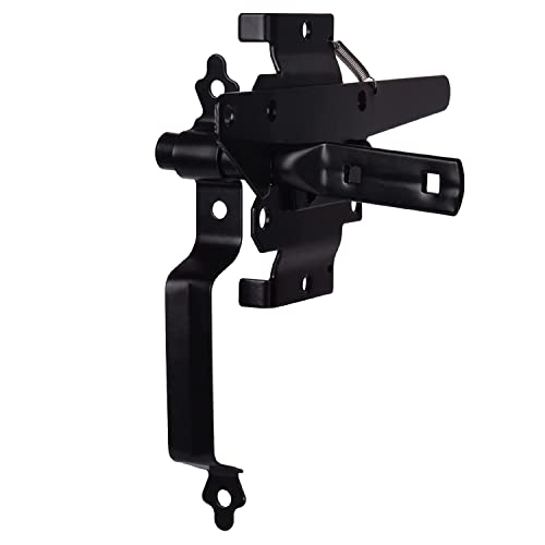 Traditional Post Latch With Handle - Powder Coated Black - Screws Included - Dhplh #TOP5