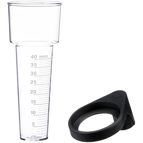 TFA Dostmann Analoger Regenmesser, 47.1006, wetterbeständig, robust, Niederschlagsmesser, transparent, L 82 (86) x B 82 (116) x H 202 mm, Schwarz Cover