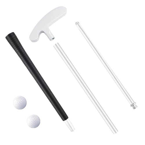 Flintronic Golf-Putter, 85CM Länge Golf Schläger mit 2 Übungs-Golfbällen, Putt Style Zwei-Wege-Kopf Tragbarer Abnehmbares Golfschläger für Wohnzimmer Office