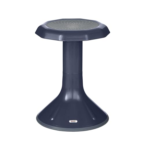 Image of Back2School Express Wobble Sensory Stool for Classroom - 18 inch Active Flexible Seating Chair for Kids, 220lb Capacity, GREENGUARD Gold Certified, Navy