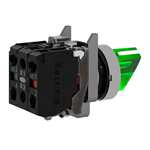 SEL.LUM.LED 120V vert NA+NC bouton de commande premium