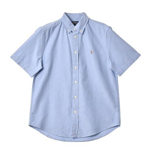 [POLO RALPH LAUREN] [ポロラルフローレン] ワンポイント オックスフード スポーツ シャツ 323 886742 半袖 メンズ (JP, アルファベット, S, ブルー) [並行輸入品]