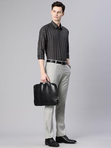 Image of Majestic Man Men's Pure Cotton Slim Fit Checkred Full Sleeve Classic Collar Everyday Formal Shirt