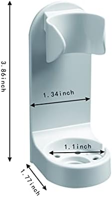 HEVIBK 4 pce,Electric Toothbrush Holder Wall Mounted, Self-Adhesive Toothbrush Holders for Bathroom, Universal Toothbrush Stand Holder, Non-Slip Electric Toothbrush Body Base Stander (White)