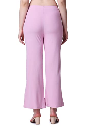 Image of POPWINGS Formal Casual Solid Trousers for Women || Work Trousers for Women || Pull On Trousers for Women || High Waist Plain Women Trousers for Summer