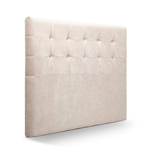 cabecero acolchado cama 150 SUENOSZZZ-ESPECIALISTAS DEL DESCANSO Cabeceros de Cama 150 cm. Cabezales de Cama Acolchado Zurich. Cabezal tapizado ACUALINE limpiafacil. Cabeceros de Cama Matrimonio. Color Beige