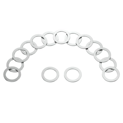 Image of M14 Aluminium Oil Drain Plug Washer Gaskets - U.S. Made 14mm Crush Washer - Oil Plug Gasket Leak Proof Sealing Washers Compatible with Mazda 995641400 (Pack of 15)