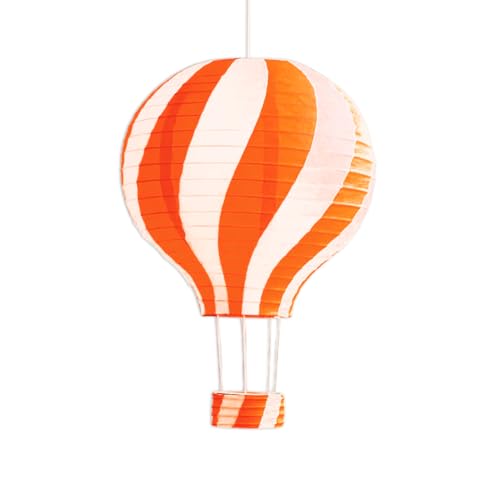Image of Wanna Party Hanging Hot Air Balloon Paper Lanterns 12 Inch Hot Air Balloon Decorations Reusable Chinese Japanese Parachute Paper Lantern for Birthday, Baby Shower,Other Festival- Orange
