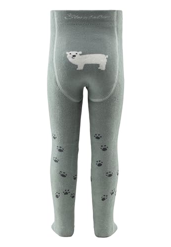 Polar Bear Tights 92 cm Mixed Stone Green, Colour: Stone Green, 922