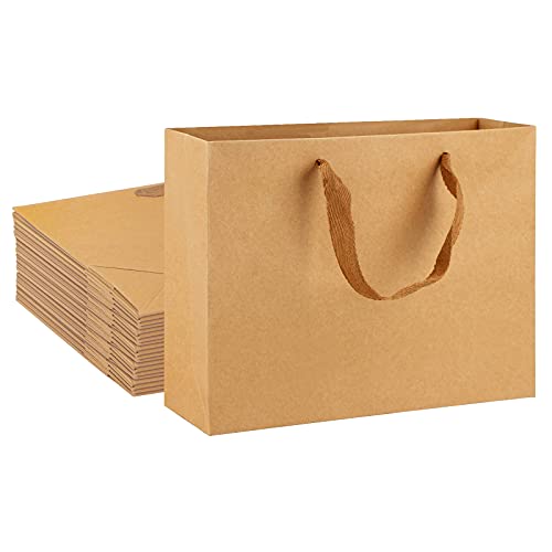 Kraft Gift Wrap Bags, Eusoar 25pcs 12.5" x4.5'' x11'' Kraft Paper Bags with Ribbon Handles, Kraft Bags, Party Bags, Retail Handle Bags, Merchandise Bag, Wedding Party Bag Kraft Gift Wrap Bags, Eusoar 25pcs 12.5" x4.5'' x11'' Kraft Paper Bags with Ribbon Handles, Kraft Bags, Party Bags, Retail Handle Bags, Merchandise Bag, Wedding Party Bag
