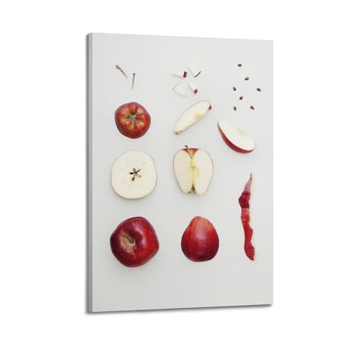 Composition pommes poster fruits toile koanga 60x90cm déco moderne