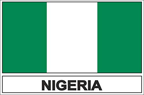Akachafactory Autocollant Sticker Drapeau NGR Nigeria