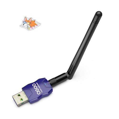 Class 1 Long Range Bluetooth Adapter for PC, QGOO USB Bluetooth Adapter for PC 5.3+EDR, Bluetooth Dongle Bluetooth Receiver Support Windows10/8.1/8/7?blue-048?