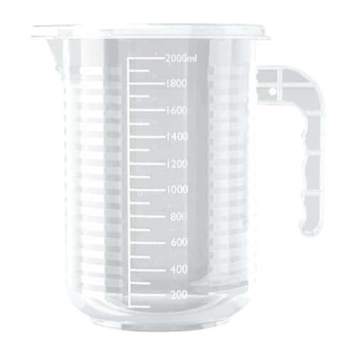 Folpus Misurino con Bilancia, Utensili da Cucina caraffa Graduata Trasparente con Manico, utensile da Cucina per Tazza con Bilancia per Uso Alimentare per la, L