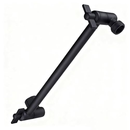 Adjustable Shower Head Extension Arm with Locking Nut, Adjustable Height and Angle Shower Arm...