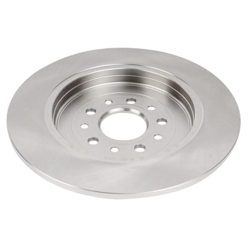 Image of TRQ Rear Brake Pad and Rotor Set Semi Metallic Solid Rotors | For 2011-2014 Ford Edge 2011-2019 Explorer 2009-2019 Flex 2010-2019 Taurus 2009-2012 Lincoln MKS MKT 2011-2015 MKX