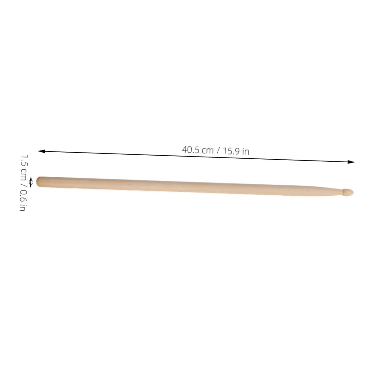 12pares Baquetas de Jazz de Baquetas Ligeras de Madera con Puntas Redondas para Batería Aptas para Entrenamiento Manual y Uso Conciertos de Música