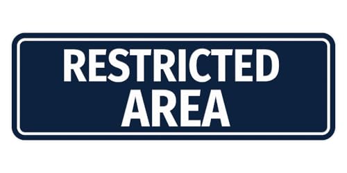 Panneau Restricted Area rouge moyen pour sécuriser l'accès d'un local