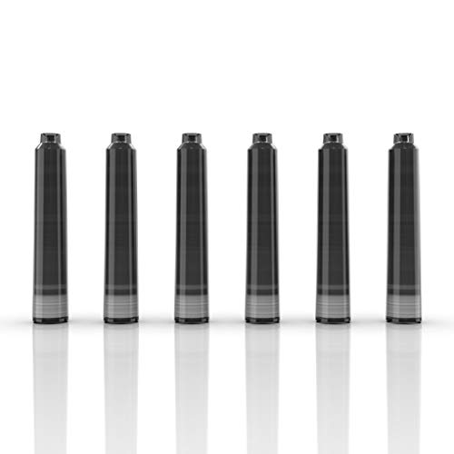 30 Pack - Black Fountain pen Ink Cartridges by Wordsworth & Black - Black - Short International Standard Size -Disposable