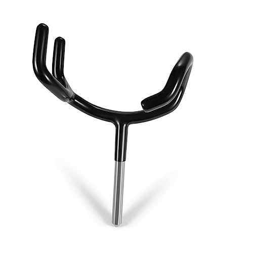 Parliky 1pc Black Metal Microphone Support Y Type Stand Durable Microphone Holder Extra Wide Yoke for Easy Positioning Coated for Protection