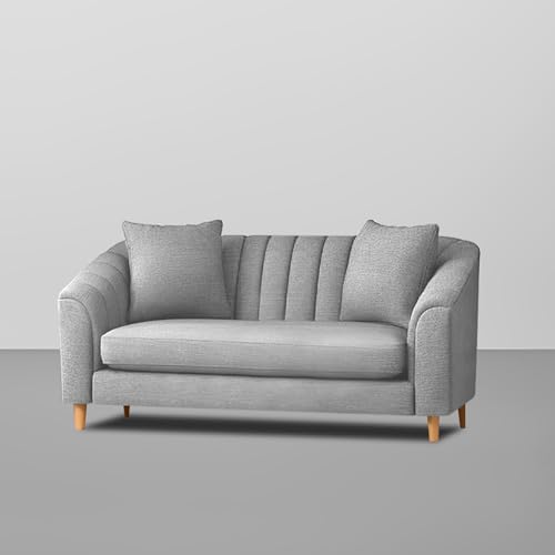 Image of Doraldo 2 Seater Sofa Set for Living Room (Grey) Premium Fabric Sofa